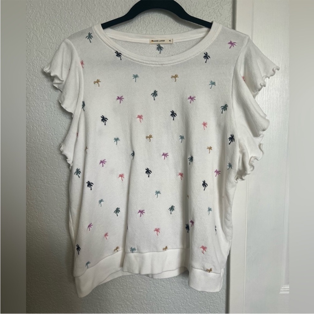 Marine Layer Caroline Embroidered
Cap Sleeve Sweatshirt - Picture 4 of 12